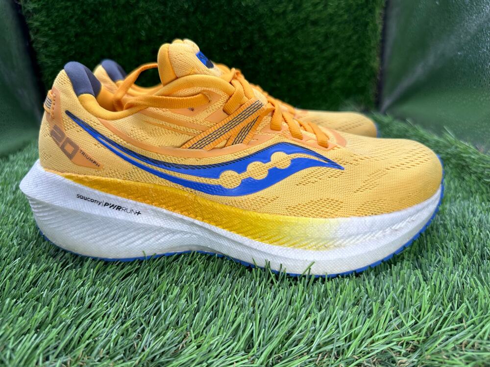 Saucony Triumph 20 S10759-30 Athletic Sneaker Womens 7.5 Yellow Mesh Gym Running
